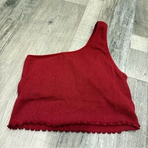 Spiritual Gangster One Shoulder Ribbed Crop Top - XS/S